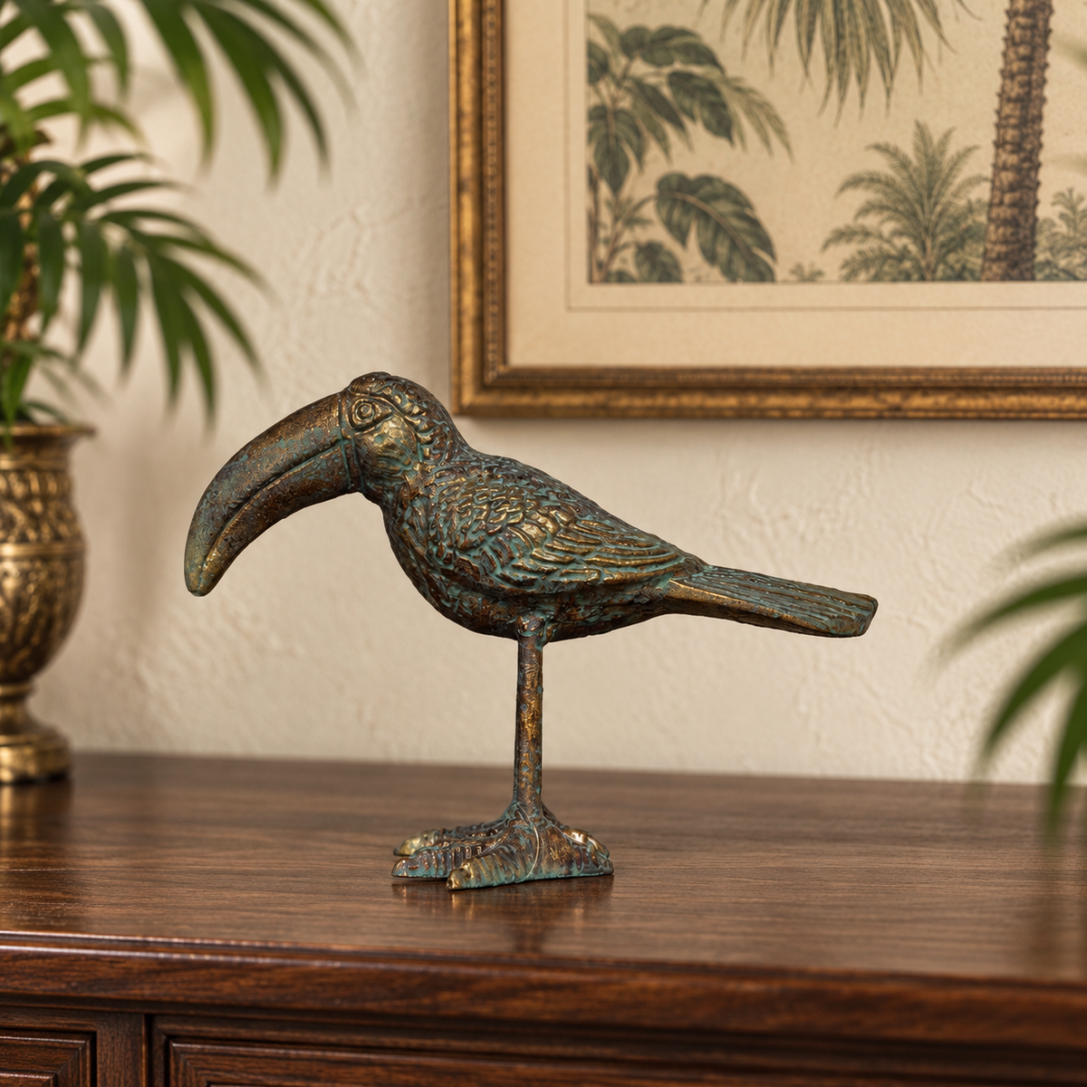 Iron Toucan Figurine