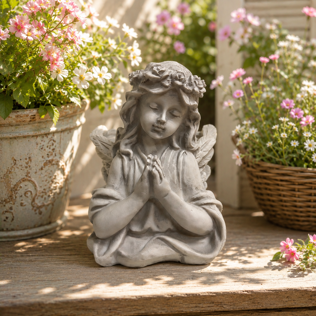 Resin Angel Girl Planter