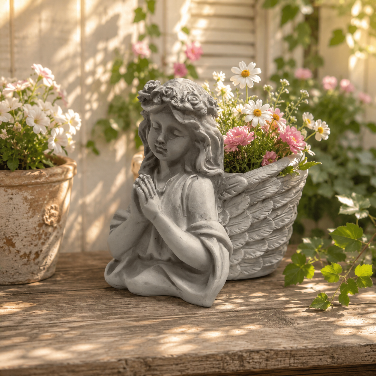 Resin Angel Girl Planter
