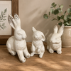Rustic White Bunny Figurine