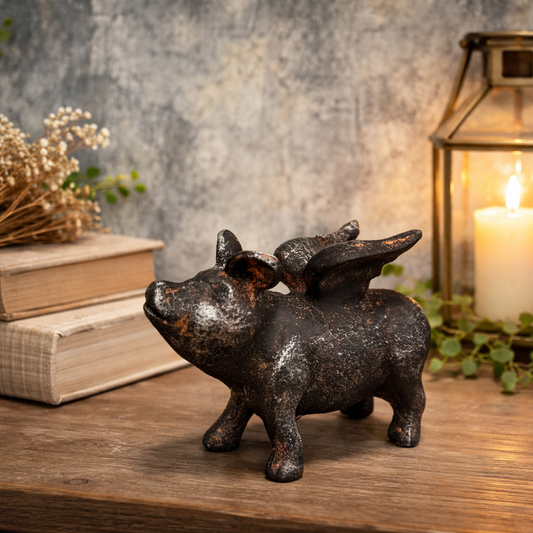 Cast Iron Flying Pig