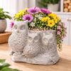 CEMENT OWL PLANTER