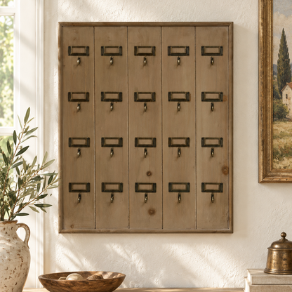 Rustic Recycled Pine Hotel Keyrack