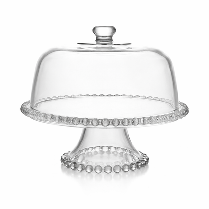 Elegant Glass Dessert Stand Set with Cloche Lids