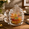 Glass Bear Honey Jar