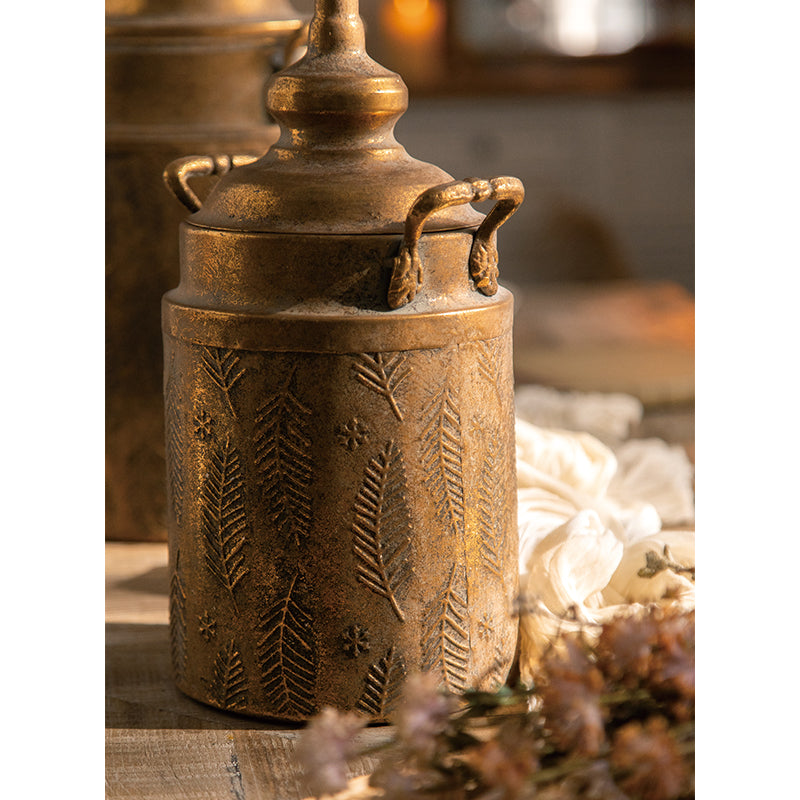 Vintage Style Embossed Canister