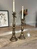 Antique Brass Deer Head Candle Holder