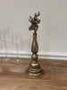 Antique Brass Deer Head Candle Holder