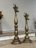 Antique Brass Deer Head Candle Holder