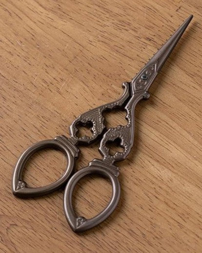 Vintage Style Embroidery Scissors with Brocade Sheath