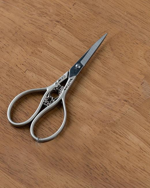 Vintage Style Embroidery Scissors with Brocade Sheath