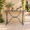 Vintage Style Distressed Metal Console Table