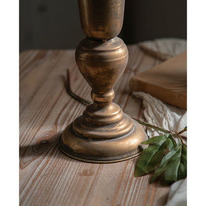 Tall Gold Trumpet Vase