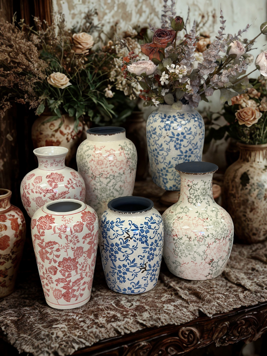Floral Ceramic Vases