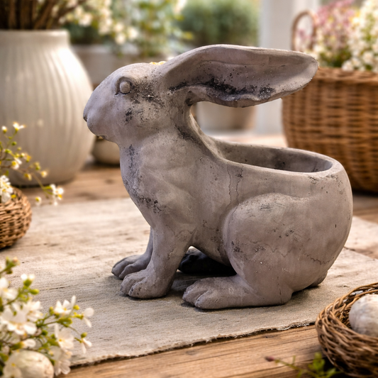 RESIN RABBIT PLANTER