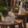 Rustic White Bunny Figurine