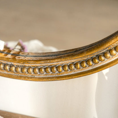 Solid Wood Frame Round Mirror