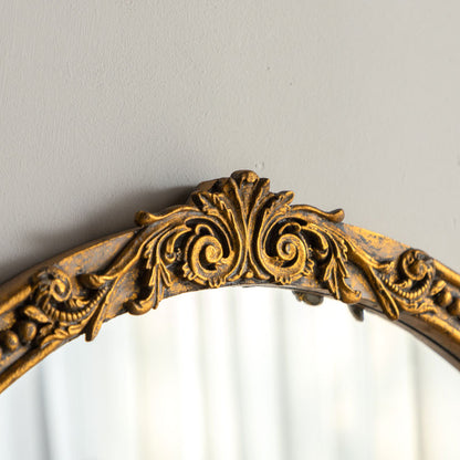 Solid Wood Frame Round Mirror