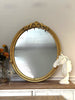 Solid Wood Frame Round Mirror