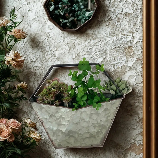 Galvanized Zinc Desktop Planter