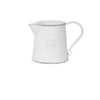 Vintage Style Rustic White Metal Flower Pitcher Vase