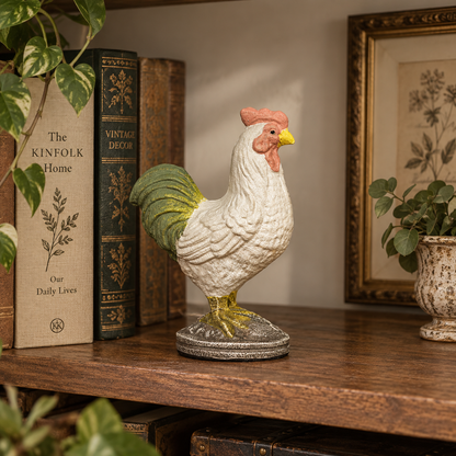 Cast Iron Rooster Statue