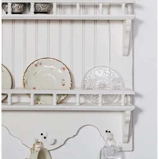 Wall Mounted French-Style Dish and Plate Storage Rack