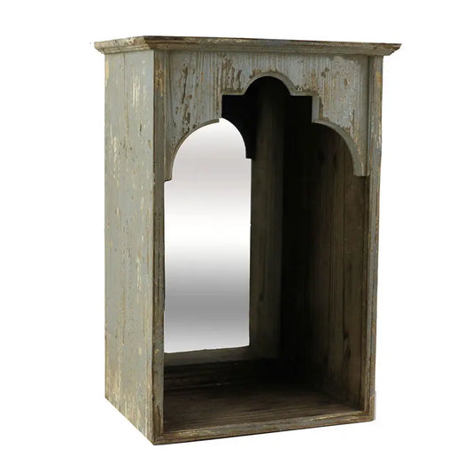 Wooden Wall Niche with Mirror