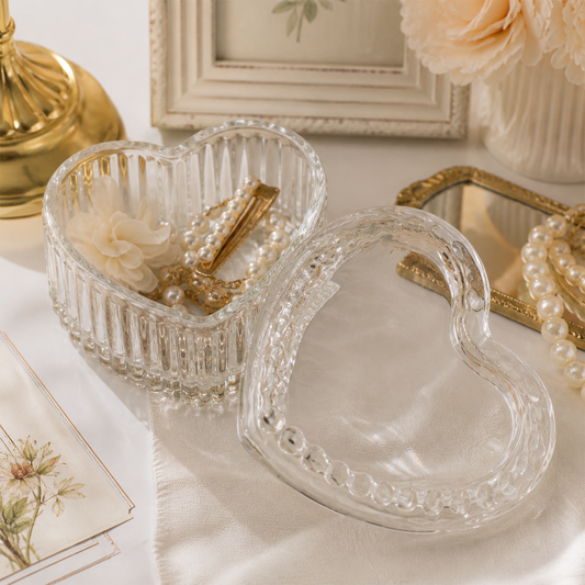 Heart Glass Storage Box