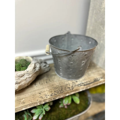 IRON POT DOT FINISH WITH WOOD HANDLE SET OF THREE