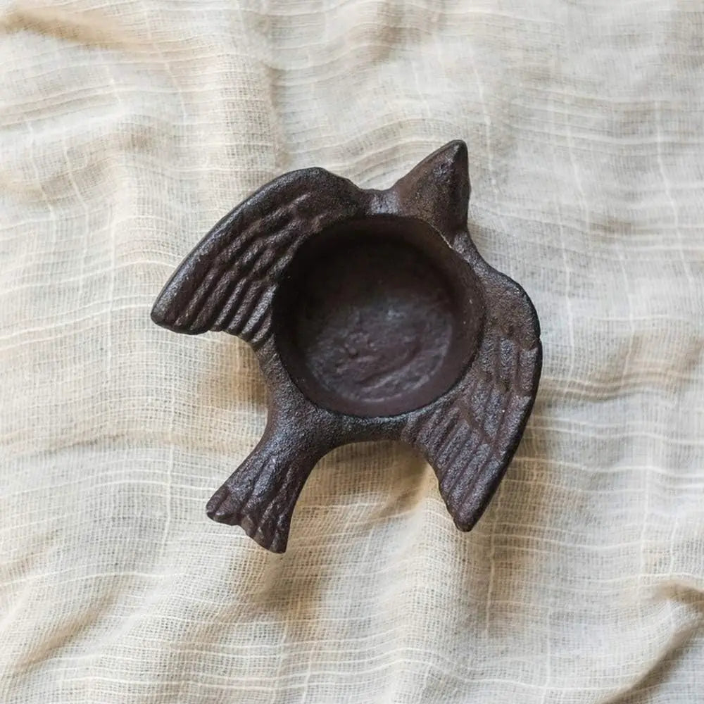 Rustic Iron Bird Tea Light Holder