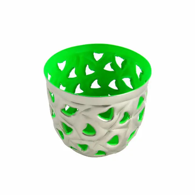 Perforated Pewter Votive Holder
