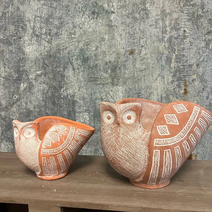 CEMENT OWL PLANTER