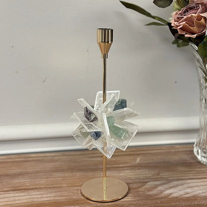 Crystal Stone Luxury Candle Holder-1 set